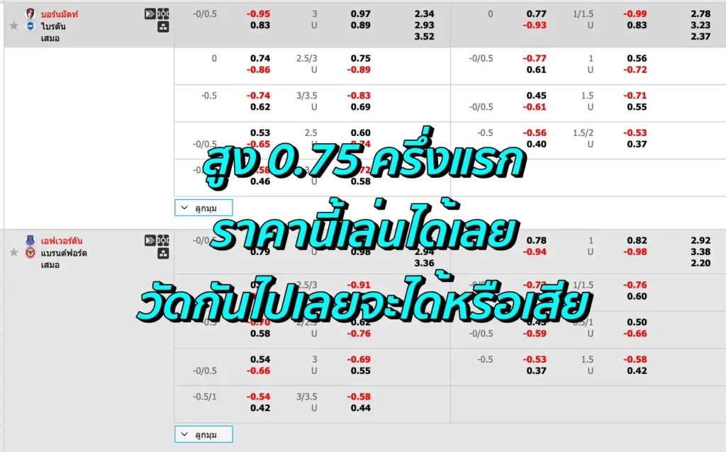 สูง 0.75 ครึ่งแรก