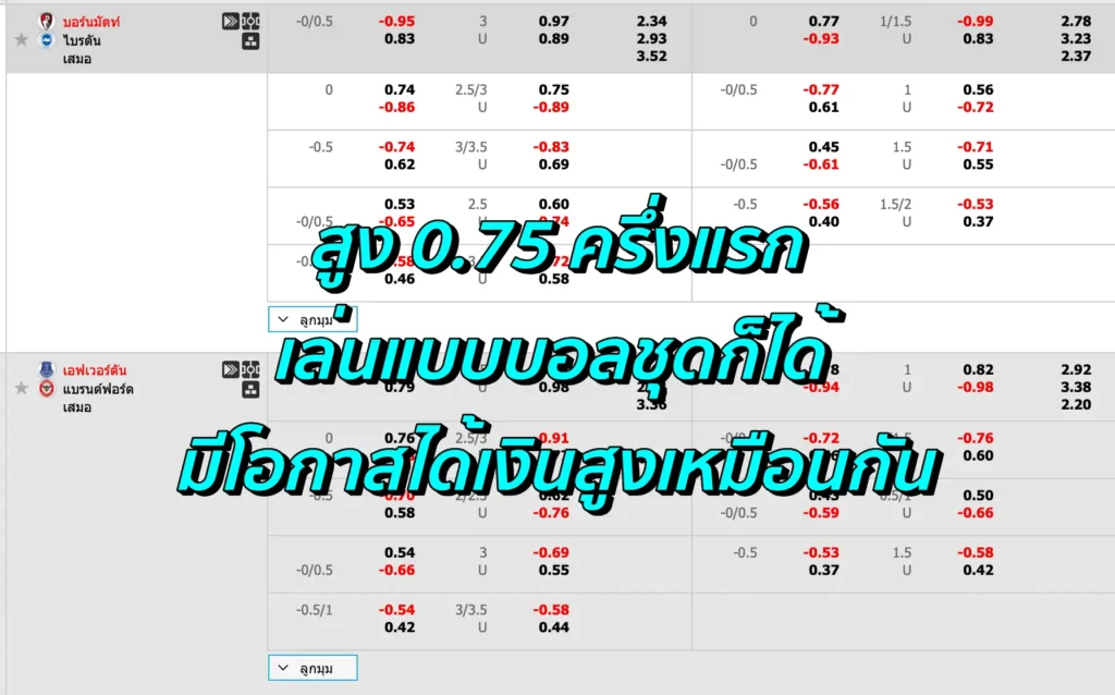 สูง 0.75 ครึ่งแรก